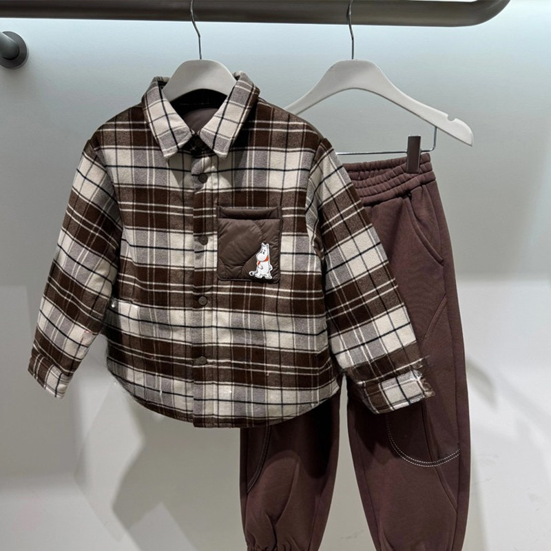 加厚轻薄羽绒服格子韩版休闲衬衫