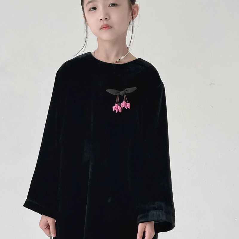 极简人丝丝绒裙时尚气质