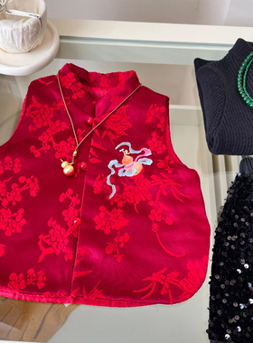 2026祥云福禄！女童新中式刺绣手工年款坎肩【亲子款】250106