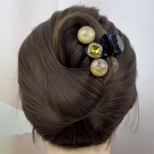 2025新款高级感气质百搭发饰女后脑勺盘发发夹小号头饰发夹一字夹