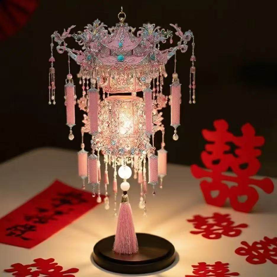 拼酷中式古典宫廷灯立体拼图188片金属女童益智玩具3岁以上