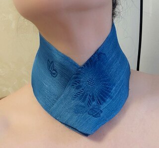 防晒桑蚕丝双层真丝硝硬沙假领小围脖围巾护领护颈售完无补