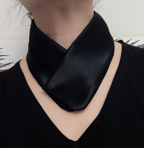 桑蚕真丝手工护领护颈小围脖装饰假领！遮颈纹