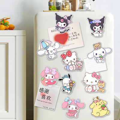 亚克力PP夹磁吸冰箱贴洞洞板备忘便签夹可爱库洛米大耳兔Kitty