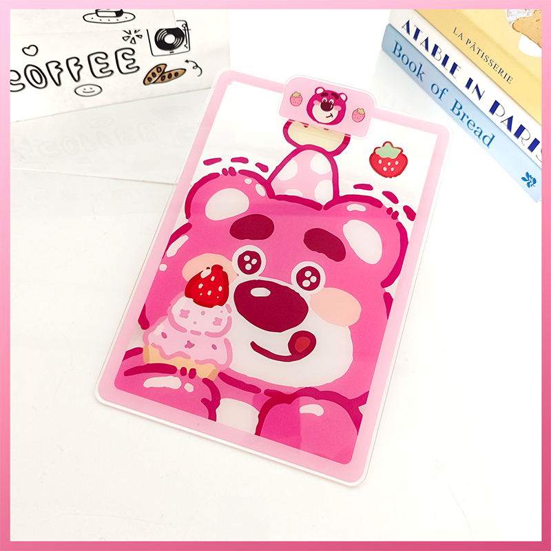 亚克力A4夹板草莓熊透明学生试卷写字垫板多功能资料签字挡板a5,模玩/动漫/周边/娃圈三坑/桌游,谷美,淘宝优惠券,粉丝福利购,淘宝优惠卷