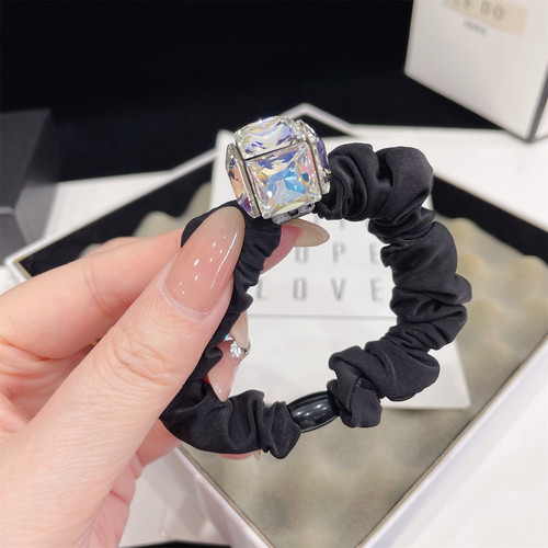 超闪简约时尚布艺气质饰品发圈