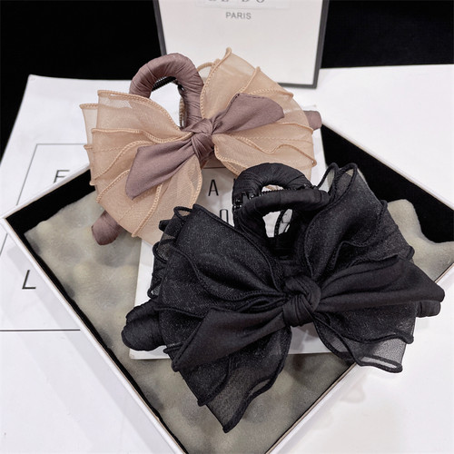 发抓网纱公主头大号蝴蝶结抓夹