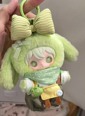 兔闪闪娃衣绿色背带裤发饰套装AYORTOYS兔闪闪ShyShy闪亮世界娃衣