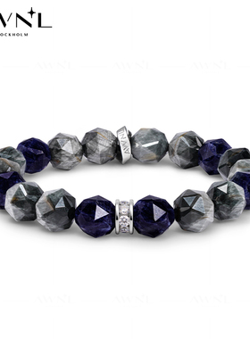 AWNL飞鹰蓝纹石手链男款小众设计感潮酷手串礼物送男友