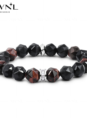 AWNL飞鹰黑曜石手链男款