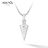 AWNL北欧M陨石时空之箭项链男天然精致新年礼物送男友
