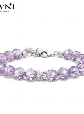 AWNL刺梨蔷薇紫水晶手链女小众礼物送女友五行手串
