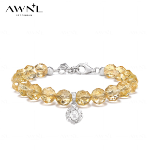 AWNL杨肸子同款 秘境浆果黄水晶手链女设计感饰品礼物送女友