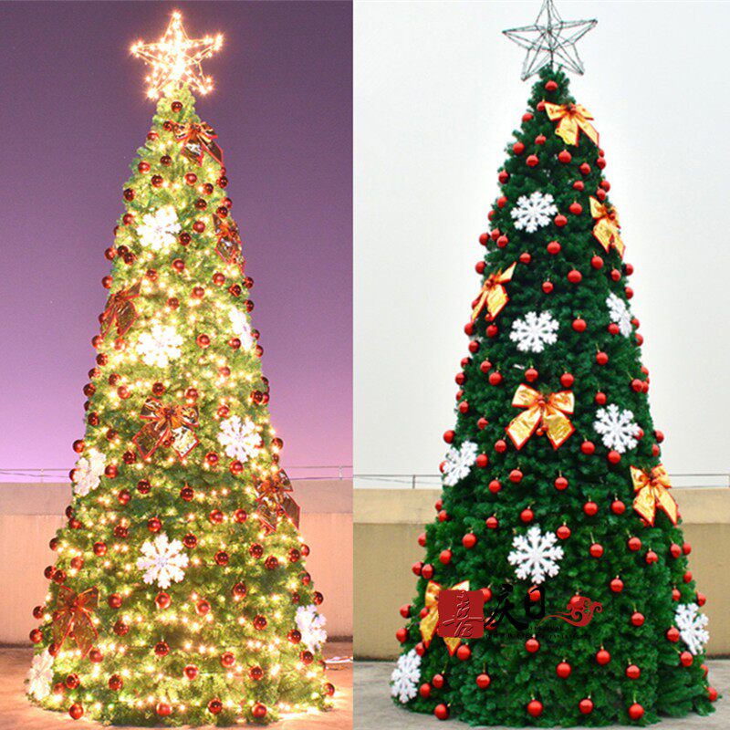 4米圣诞树套餐5米6米7米8米9米10米12米大型框架圣诞树LED灯装饰