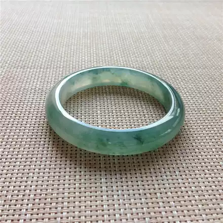 晴儿翡翠54圈口高冰种晴水贵妃翡翠玉手镯缅甸老坑天然a货210324