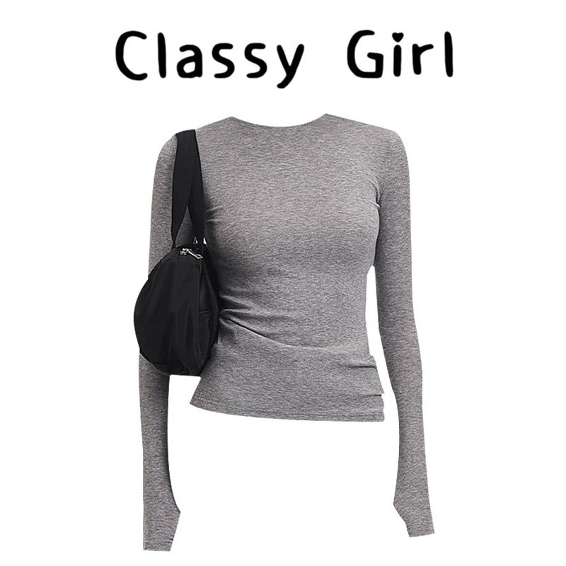 秋冬韩系辣妹修身打底衫T恤上衣