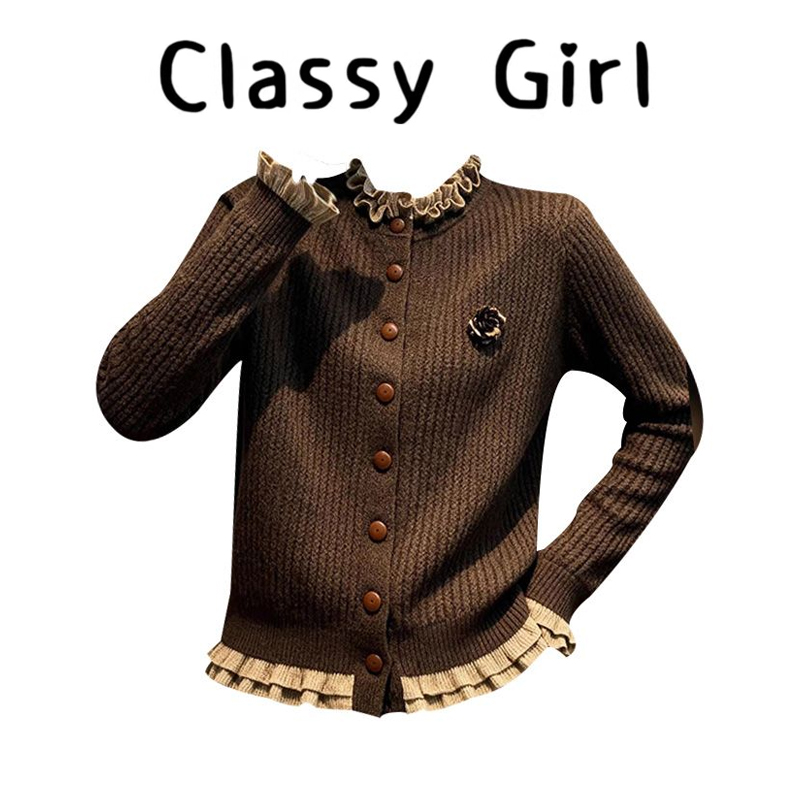 秋冬洋气显瘦内搭减龄针织衫上衣