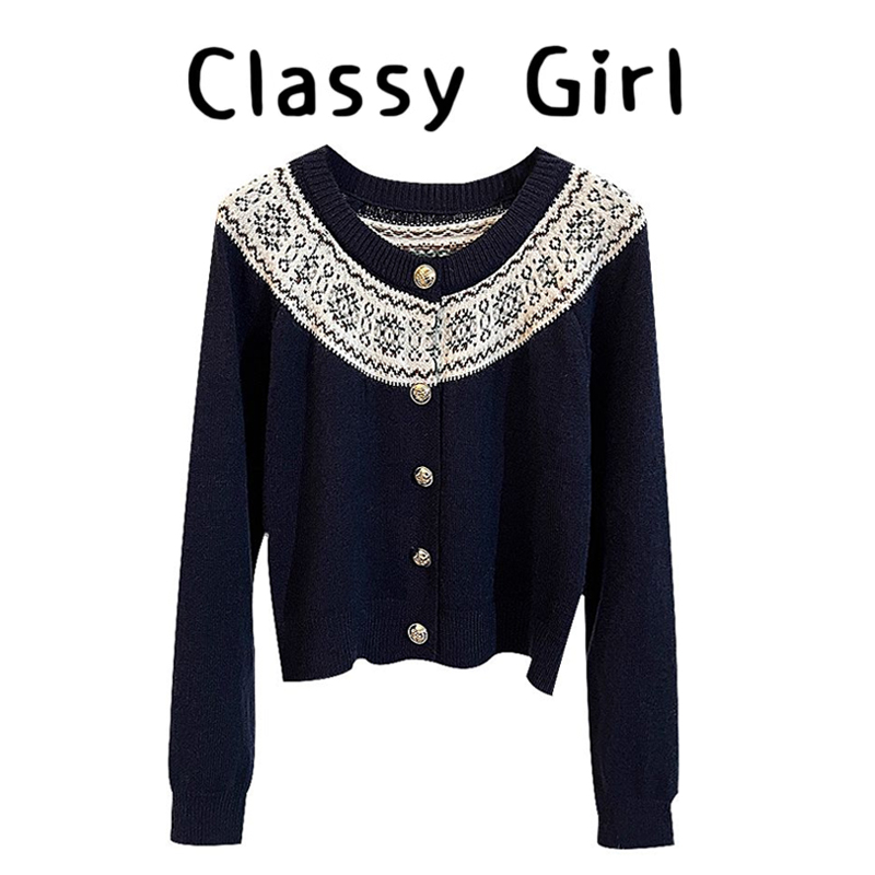 秋冬高级感针织开衫毛衣外套上衣