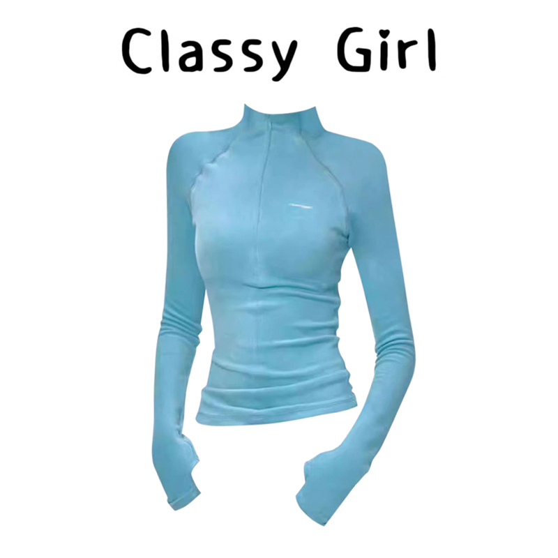 秋冬美式辣妹风复古简约内搭上衣