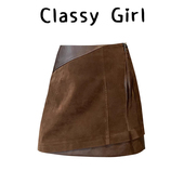 复古老钱风不规则A字半身裙女春夏小众设计高腰显瘦百搭辣妹短裙