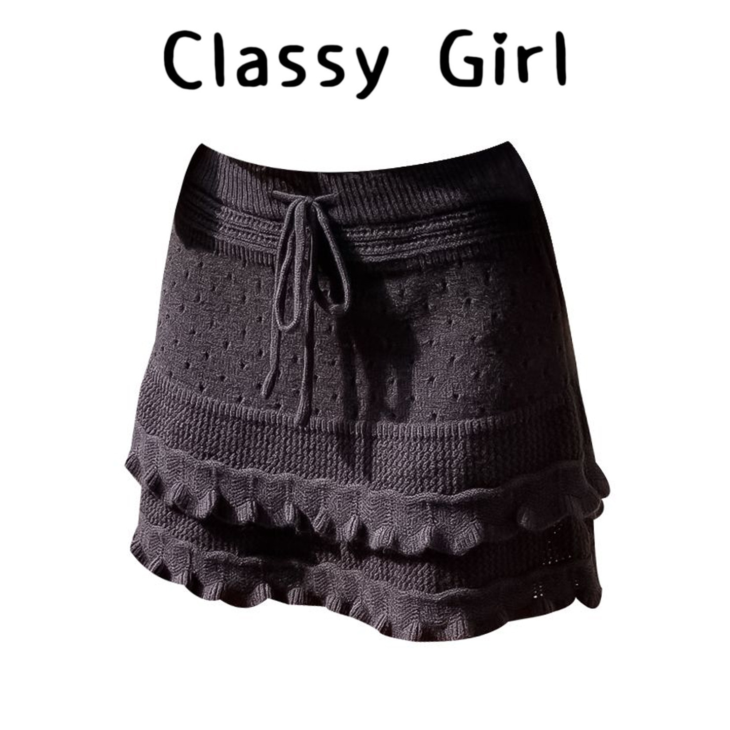 秋冬韩系复古显瘦气质针织半身裙