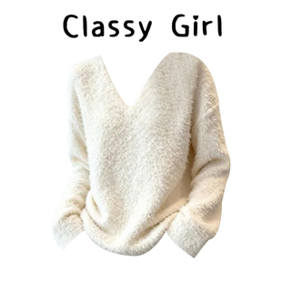 新款 韩系穿搭超好看炸街独特漂亮杏色毛毛上衣秋冬季 2025年女装