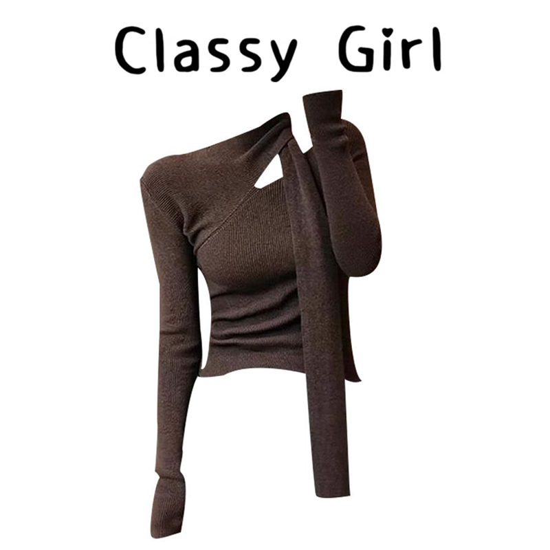 秋冬慵懒风小众不撞款针织衫上衣