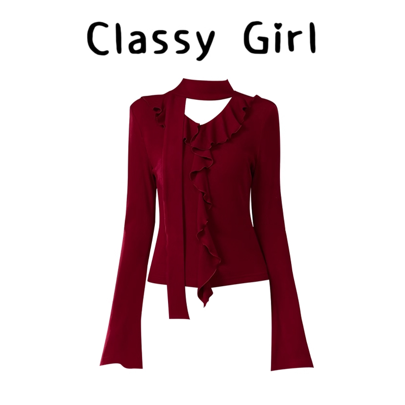 秋冬显瘦气质复古辣妹风设计上衣