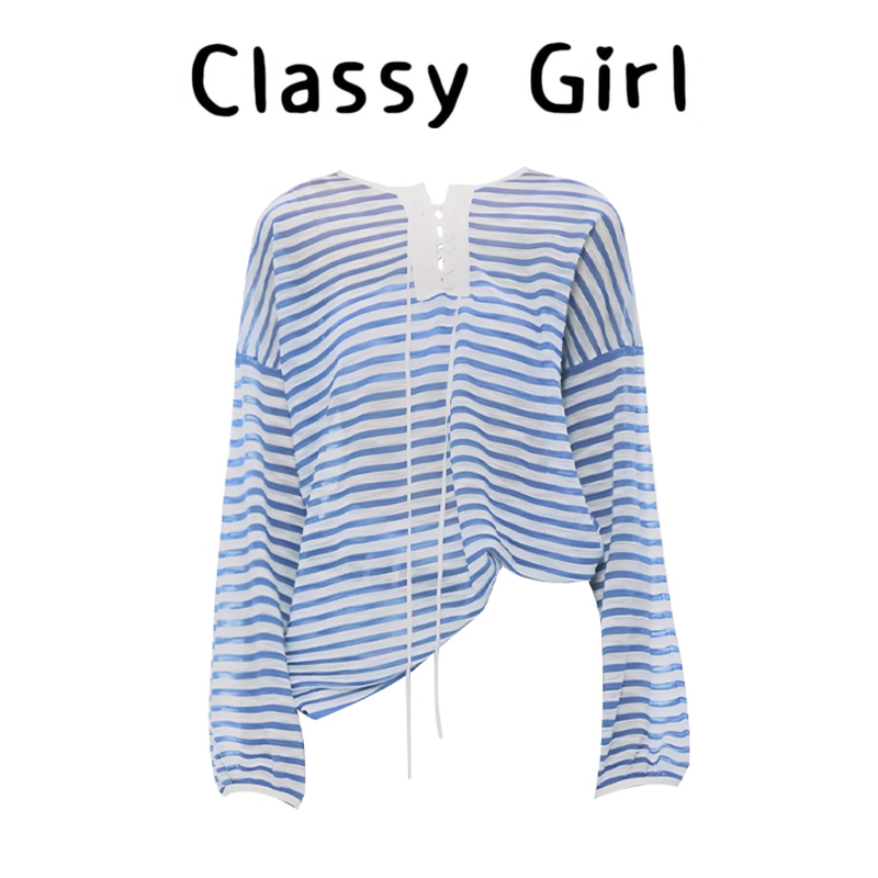 秋冬新款韩系休闲设计感T恤上衣