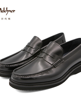 Melchner梅尔代格牛皮休闲商务一脚蹬乐福鞋FNC22A