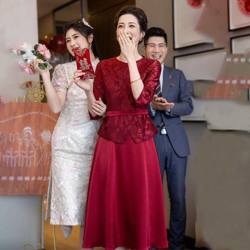 喜婆婆婚宴装2026新款中式旗礼服/晚装