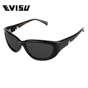 2025新款 EVISU惠美寿曲面墨镜男猫眼小框发箍墨镜女朋克风2105
