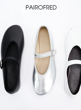 超软row经典玛丽珍鞋女圆头减龄芭蕾鞋平底奶奶鞋轻质小香风单鞋