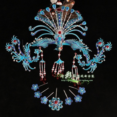 京剧花旦演出包头用品各款点绸手工点绸头面青衣戏曲正凤头饰