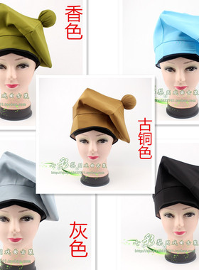 七彩梨园新款戏曲京越剧黄梅戏家丁家奴小二书童帽武松黑色素罗帽