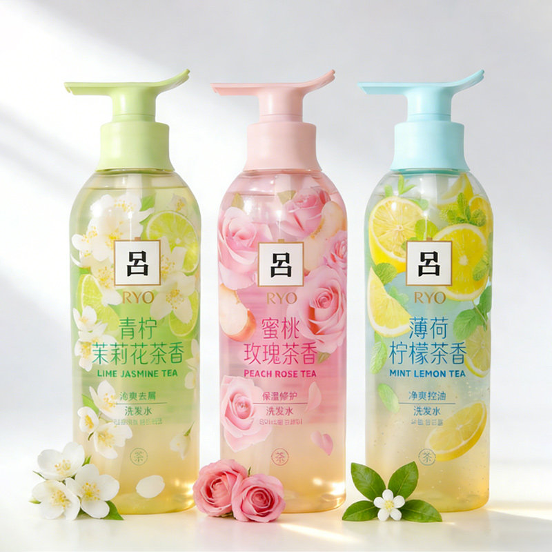 吕白茶茉莉洗发水护发素花茶柚子红茶ryo爱茉莉韩国控油去屑保湿