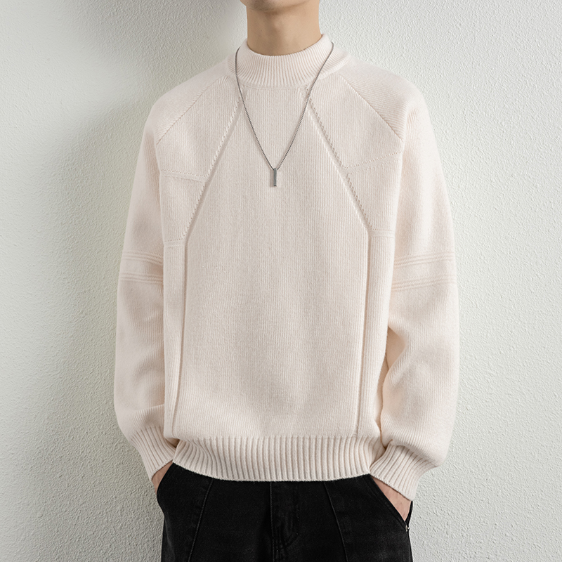 半高领毛衣男秋冬百搭套头打底