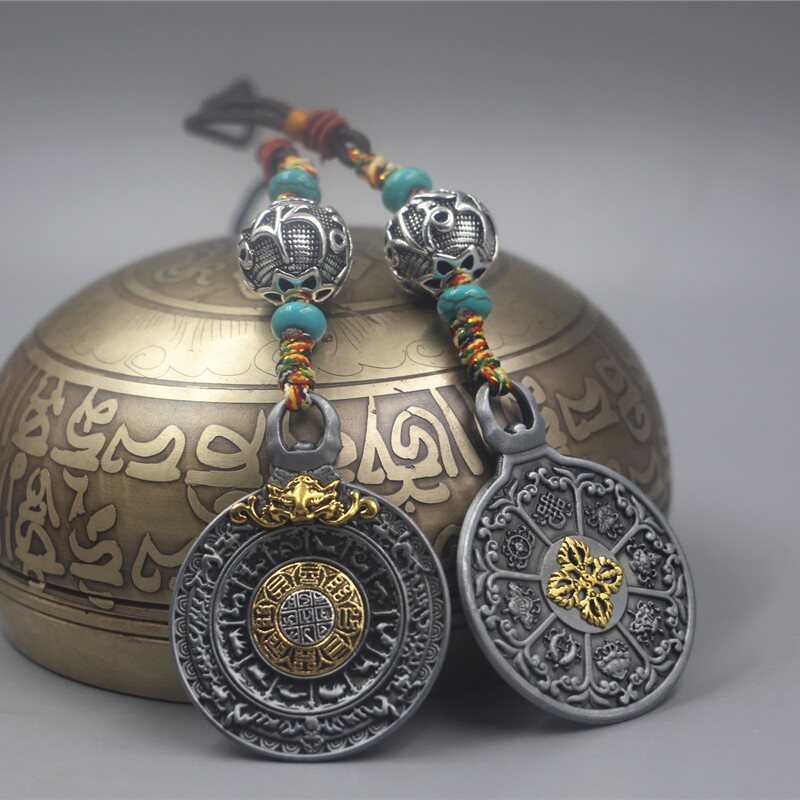 九宫八卦牌精品图案清晰西藏护身符十二生肖吊牌挂牌腰牌法物