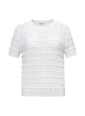 MISS BUCCI春夏新品女士时尚优雅圆领短袖针织T恤 MB4F02TS001