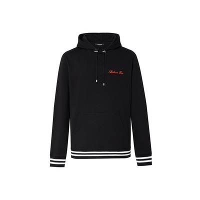 BALMAIN字母logo连帽休闲卫衣