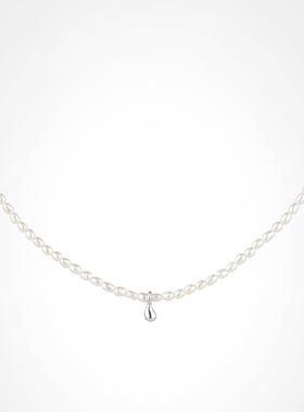 WOODS VOICE原创设计女士小米粒淡水珍珠小金豆项链两色 浪漫礼物