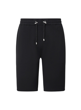 BALMAIN巴尔曼23秋冬男士经典系带直筒棉质休闲短裤 BH1OA003BB04