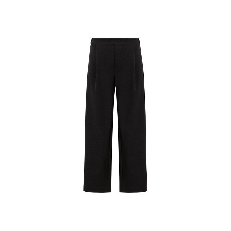 MISS BUCCI24春夏新品女士时尚通勤后松紧腰直简宽松休闲西装裤