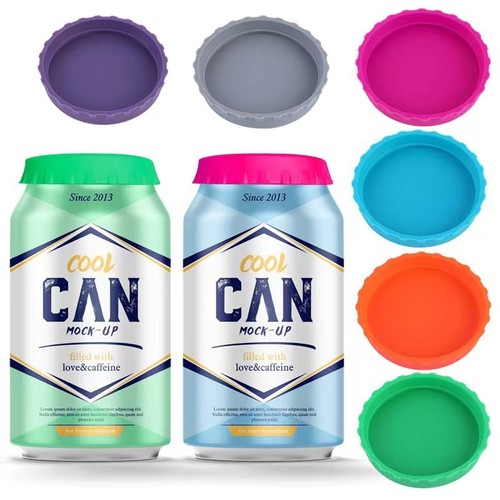 可乐易拉罐啤酒瓶防漏防尘保鲜密封硅胶盖汽水封口盖子食品级
