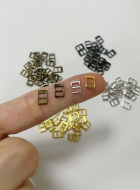 内径5mm迷你娃衣花朵日字扣精致金属小扣bjd棉花OB11娃皮带装饰扣