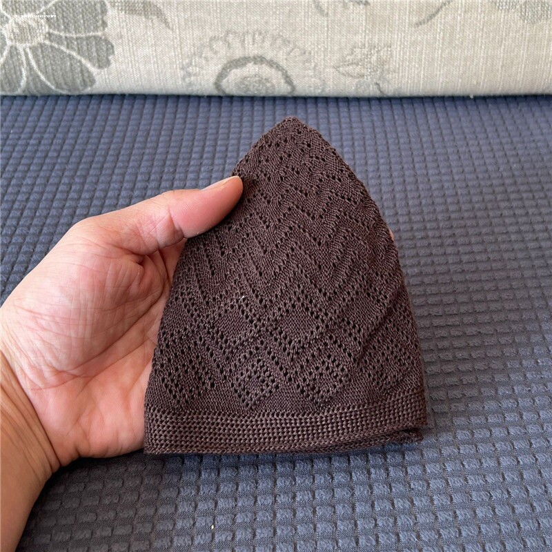 回族帽子精品细线手工钩针帽回回浅帽针织帽白帽礼拜帽小号新款