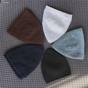 手工钩编织男女同款包头瓜皮帽僧人居士回民帽佛系保暖帽