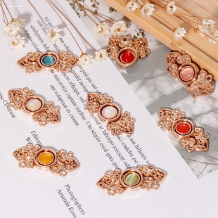 高档中国风汉服子母扣金属纽扣女士旗袍盘扣衣服对扣装饰扣子辅料