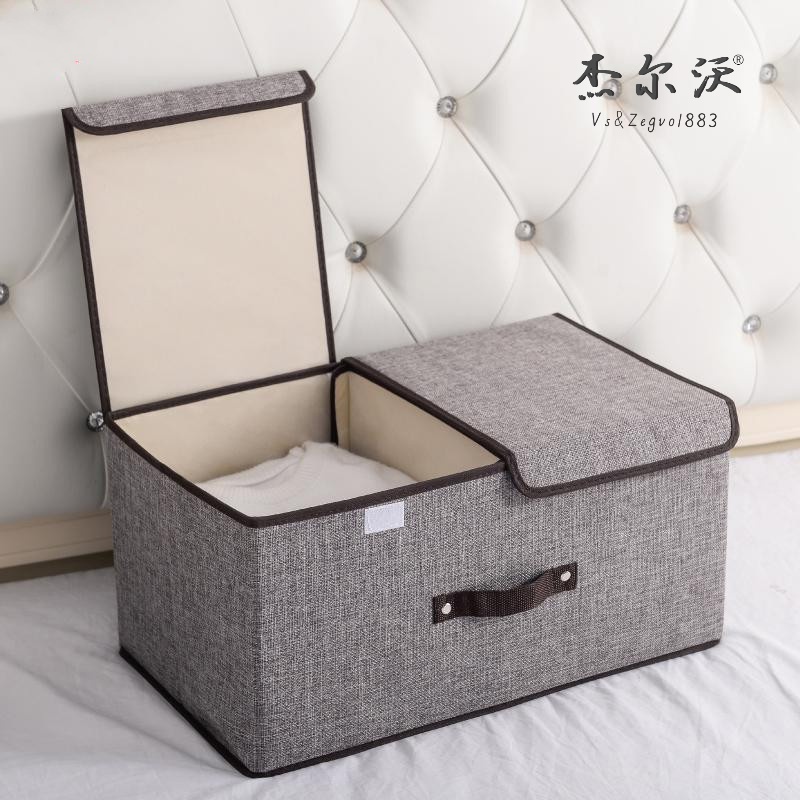 收納箱布藝整理箱雙蓋儲物箱子大號可折疊內衣襪玩具書收納盒宿舍在類目 收納整理, 家庭收納用具, 儲物箱, 收納箱中 - 來自Buy2taobao.com提供專業的淘寶代購服務