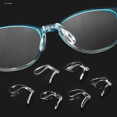 儿童眼镜鼻托下孔螺丝固定卡连体马鞍鼻托一体支架硅胶鼻托套配件